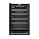 Adega Venax Cave In 100 Porta Invertida 82L Com Opção De Embutir Preto Fosco 127V