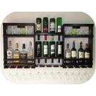 Adega Vinho Porta Taça Madeira Rústica Barzinho Parede 120x60
