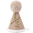 Adereço fotográfico Crown Hat para criança de 6 meses, meio aniversário, branco