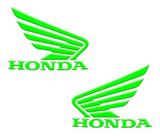 Adesivo 02 Asa Honda Tanque Resinado Moto Cg Titan 150 Verde