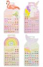Adesivo 3D de unicórnio Stick On Earrings koutey Girls 120 pares