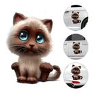 Adesivo 3d Gatinho Olho Azul Criativo 1815 Centímetro Carro