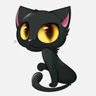 Adesivo 3d Gato Grandes Olhos Bruxa 12.3 Cm * 16.9 Cozinha Geladeira Banheiro Carro Etc...