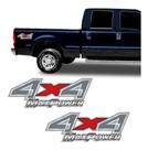 Adesivo 4x4 Max Power Ford F-250 Emblema Cromado Lateral