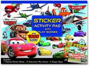 Adesivo Activity Pad Cars/Aviões da Disney Pixar com 1000 adesivos