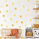 Adesivo adesivo de parede removível DIGA Polka Dot amarelo Adesivo adesivo de parede removível DIGA Polka Dot amarelo