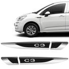 Adesivo Aplique Lateral Citroën C3 Emblema Resinado - Par Adesivo Aplique Lateral Citroën C3 Emblema Resinado - Par