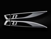 Adesivo Aplique Lateral Cromado Resinado R Line High Quality