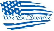 Adesivo autocolante UR Impressions We The People Tattered American Flag Adesivo autocolante UR Impressions We The People Tattered American Flag