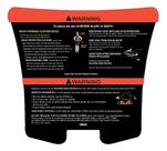 Adesivo Aviso compatível Tampa Porta-Luvas Jet Ski Inglês