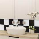 Adesivo Azulejo Preto e Branco Xadrez Cozinha 10x10 100un Adesivo Azulejo Preto e Branco Xadrez Cozinha 10x10 100un