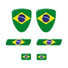 Adesivo Bandeira Brasil Emblema Escudo Placa Coluna Resinado