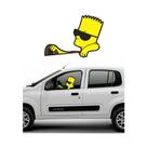 Adesivo Bart Simpson Dirigindo Divertido p/ Carro 22x15,5cm