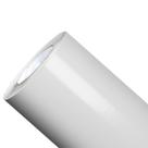 Adesivo Branco Brilhante P/ Geladeira Móveis Fogão Vinil Liso Decoração C/ Espátula P/ Envelopamento