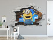 Adesivo Buraco de parede Minion