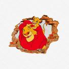Adesivo Buraco na Parede Recortado Simba Rei Leão PPDAD032