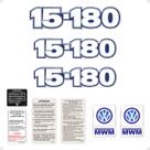 Adesivo Caminhão VW 15-180 Mwm Emblemas Branco/azul Genérico Adesivo Caminhão VW 15-180 Mwm Emblemas Branco/azul Genérico
