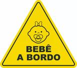 Adesivo Carro Bebê a Bordo Menina Externo UV Compatível