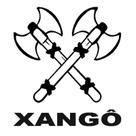 Adesivo carro e moto xangô umbanda Cor:Preto