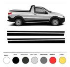 Adesivo Carro Fiat Strada Faixa Lateral Compatível Em Vinil
