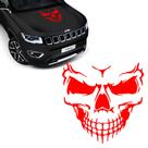 Adesivo Caveira Skull Capô Carro Tuning Vermelho - Genérico