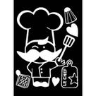 Adesivo Chef Cozinha Cozinheiro master decoração casa restaurante lanchonete Adesivo Chef Cozinha Cozinheiro master decoração casa restaurante lanchonete