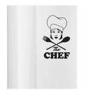 Adesivo chef - mulher - cozinha chef restaurante decoração casa restaurante lanchonete - master cor:preto