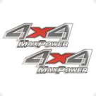 Adesivo Compatível C/ F-250 4x4 Max Power Emblema Prata-Par