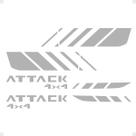 Adesivo Compatível C/ Frontier Attack 4x4 2023 Cinza Claro