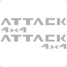 Adesivo Compatível C/ Frontier Attack 4x4 2023 Cinza Claro