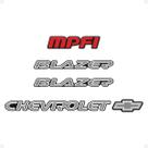 Adesivo Compatível Chevrolet Blazer Mpfi 96/99 Emblema Prata