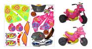 Adesivo Completo Para Moto Xt3 Da Bandeirante Rosa