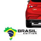 Adesivo Cromado Brasil Edition Emblema Resinado Universal