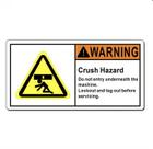 Adesivo Crush Hazard Warning Sign 10x5cm em PVC autoadesivo Adesivo Crush Hazard Warning Sign 10x5cm em PVC autoadesivo