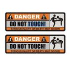 Adesivo Danger Do Not Touch, 10 unidades/lote, sinal de aviso de vinil de PVC