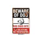 Adesivo de advertência Beware of Dog Does Bite PVC transparente, 10 unidades