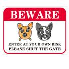 Adesivo de advertência: Decalque de vinil Beware of Dog, 10 unidades/lote Adesivo de advertência: Decalque de vinil Beware of Dog, 10 unidades/lote
