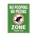 Adesivo de advertência Dog Waste No Pooping No Peeing Zone x10