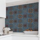 Adesivo de Azulejo Azul Vitoriano 15x15 cm com 18un