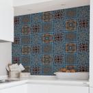 Adesivo de Azulejo Azul Vitoriano 15x15 cm com 36un