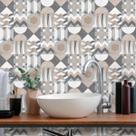 Adesivo de Azulejo Hidráulico Brown 250