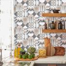 Adesivo de Azulejo Hidráulico Brown 300