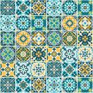 Adesivo de Azulejo Hidráulico Rococó 10x10cm com 200un