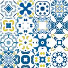 Adesivo de Azulejo - Ladrilho Hidráulico - 15cm x 15cm - 16un - 381Azme