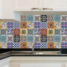 Adesivo de Azulejo - Ladrilho Hidráulico - 15cm x 15cm - 24un - 047Azpe