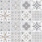 Adesivo de Azulejo - Ladrilho Hidráulico - 20cm x 20cm - 16un - 334Azge Adesivo de Azulejo - Ladrilho Hidráulico - 20cm x 20cm - 16un - 334Azge