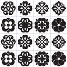 Adesivo de Azulejo - Ladrilho Hidráulico - 20cm x 20cm - 16un - 366Azge Adesivo de Azulejo - Ladrilho Hidráulico - 20cm x 20cm - 16un - 366Azge
