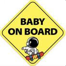 Adesivo de carro Baby On Board em vinil autoadesivo 10 unidades/lote