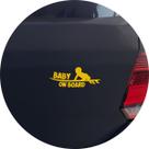 Adesivo de Carro Baby On Board Surf - Cor Amarelo