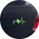 Adesivo de Carro Batimentos Autismo Especial - Cor Verde Claro